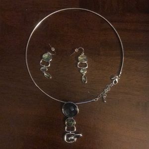 Lia Sophia Genuine Abalone Jewelry Set